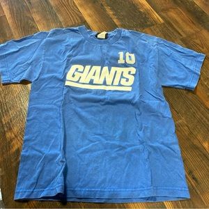NFL New York NY Giants Eli Manning #10 Blue T-Shirt Jersey Youth Kids Size XL